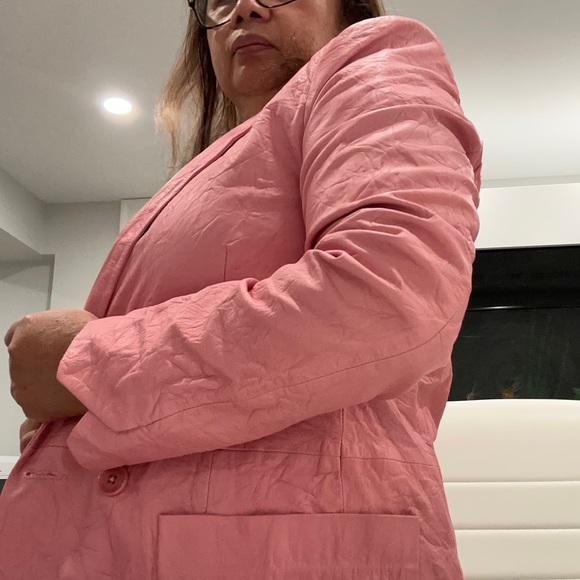 Zadig and Voltaire pink jacket wrinkle polyester/cotton size 38 - Picture 6 of 6